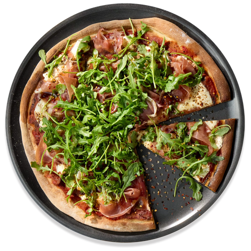 pizza on a pizza pan